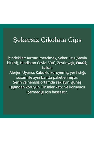 Dolcida Glutensiz Şekersiz Çikolata Cips 70gr-3363