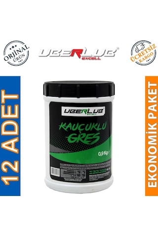 Uberlub Excell Kauçuklu Gres 0.9 Kg Kalsiyum Sabunlu Gres 12 Ade