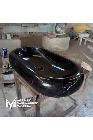 Toros Siyah Bombeli Dikdörtgen Lavabo