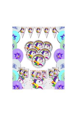 Unicorn 24'lü Doğum Günü Parti Malzeme Seti Süsleri Tüm Yaşlar Unicorn 24'lü Doğum Günü Parti Malzeme Seti Süsleri Tüm Yaşlar