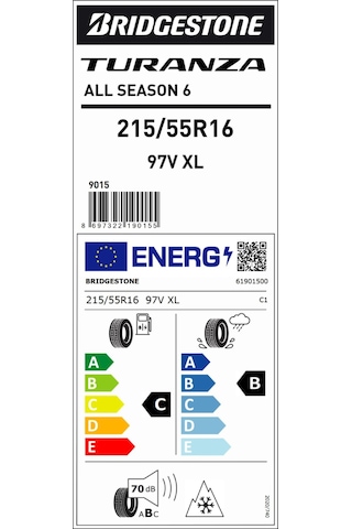 Brıdgestone 215/55R16 97V Ev Turanza All Season 6 Dört Mevsim Lastiği 2026