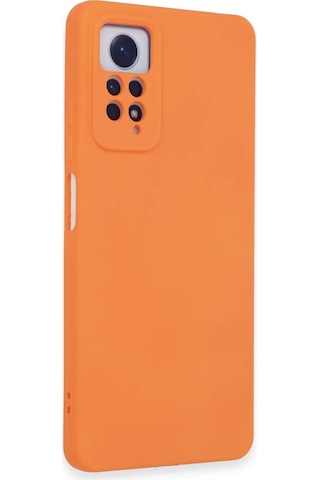 Cosmotex Newface Xiaomi Redmi Note 12 Pro 4g Kılıf Nano İçi Kadife Silikon - Turuncu