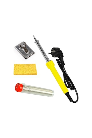 60 Watt Topraklı Profesyonel Lehim Kalem Havya Lüx Set Lehim Teli