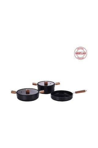 Neoflam 0128 D-neobn5s Bıen Alumınyum Dokum Tencere Setı 5 Prc Sıyah
