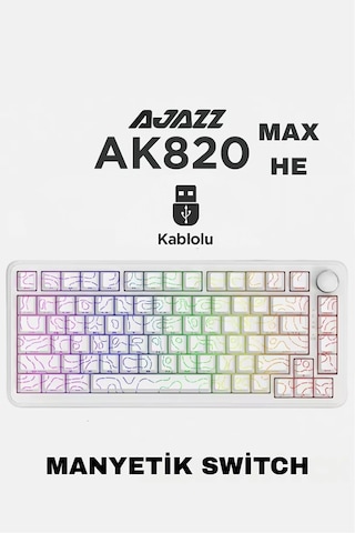 Ak820 Max He Kablolu Mekanik Oyun Klavyesi, Rapid Trigger, Rgb Aydınlatma, Hall Effect