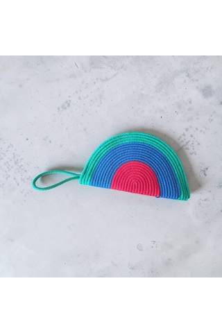 Nova Design Renkli Clutch El Çantası Kırmızı-mavi-yeşil