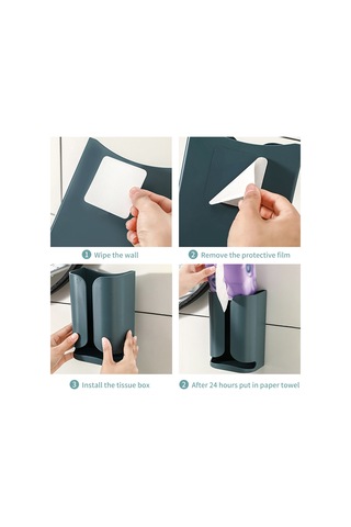 Springsun Duvar Tipi 2'si 1 Arada Kağıt Havlu Ve Çöp Poşeti Dispenseri - Pratik Tasarım Yeşil