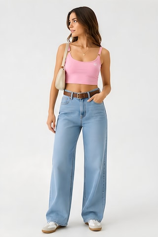 Lili Woman Kadın Pembe Halka Detaylı Crop Atlet E.9062