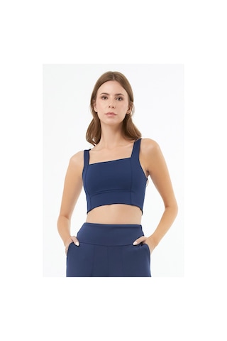 Cottonhill Lacivert Kare Yaka Crop Top Büstiyer Lacivert