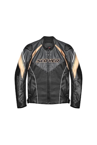 Scoyco Jk187 Deri Motosiklet Montu 65618 Gold Siyah