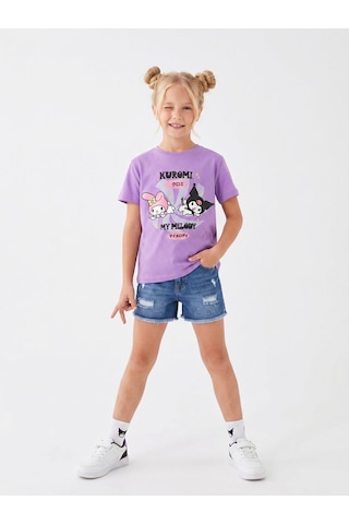Sea Bubbles Kuromi Kız Çocuk Tişört St10396 Lila