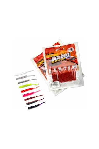 Fujin Baby Worm Kokulu 5.2 CM Lrf Silikon + 3 Adet Kanca
