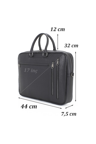 17" Deri Evrak Laptop Bilgisayar ve El Çantası