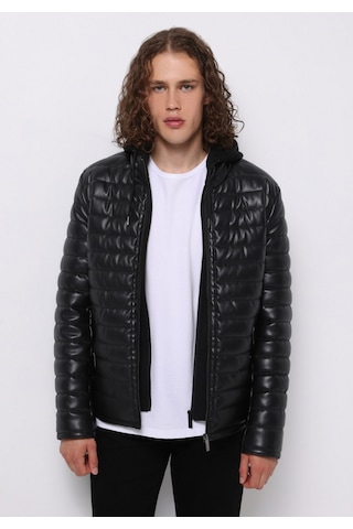 Colins Slim Fit Erkek Siyah Mont Pu Cl1076211 Q1.v1 Blk Siyah