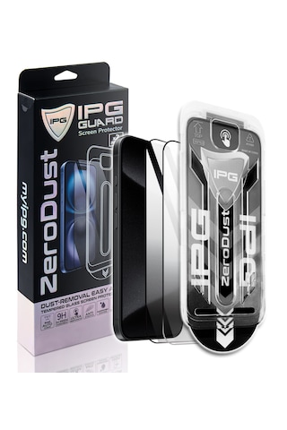 Ipg Zero Dust iPhone Apple 15 Pro Max Uyumlu Aplikatörlü Temperli Koruma 2x