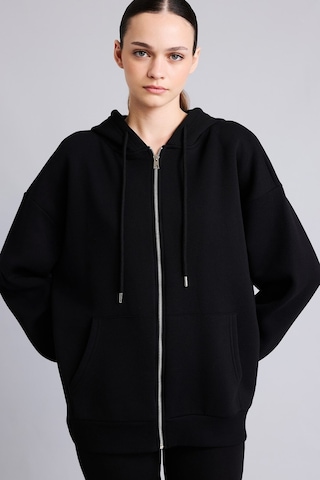 Defacto Oversıze Kapüşonlu Kalın Sweatshirt Kumaşı Hırka I2413ax26aubk81 Siyah-bk81