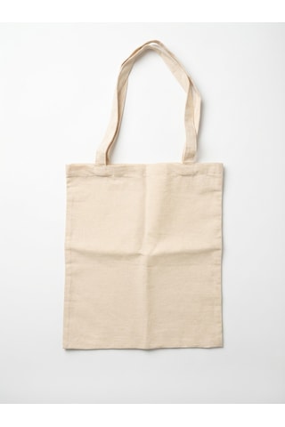 Doğal Renk Ham Bez Bez Çanta 38x42 Cm Çok Amaçlı Taşıma Ve Alışveriş Çantası Bej