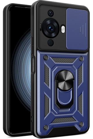 Nihcase Huawei Nova 12s Kılıf Magnetik Standlı Kamera Korumalı Slide Sürgülü Cover Kapak