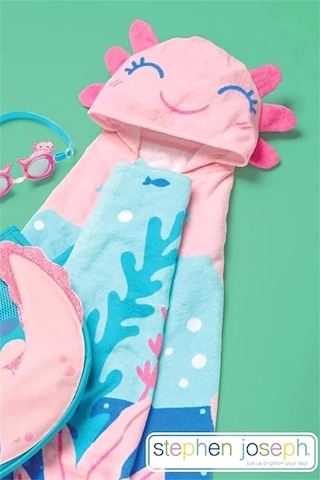 Stephen Joseph Kız Çocuk Plaj Havlusu Axolotl Pembe Sj100483 0 - 24 Ay