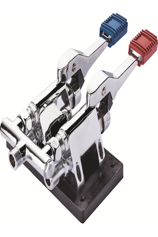 Çift Pedal Çift Su Armatür Çift Pedallı Musluk Krom