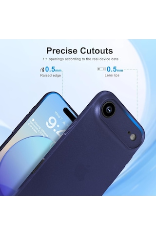 Teleplus Apple Uyumlu iPhone 17 Air Kılıf 0.3mm Ultra Thin Hayalet Pp Kapak