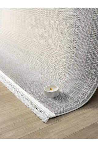 Mariesse Home Artes Serisi Bambu Dokulu Modern Sık Dokuma Makine Halısı Smart 12006 Gri