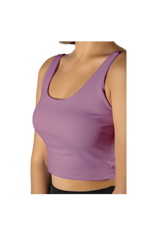 Terapi Men Lila Sırt Detaylı Kare Yaka Fitted/vücuda Oturan Spor Sütyeni LILA