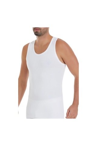 Yıldız Çamaşır Erkek Bambu Sporcu Likralı Atlet 490-491-492 - 3 Adet Beyaz