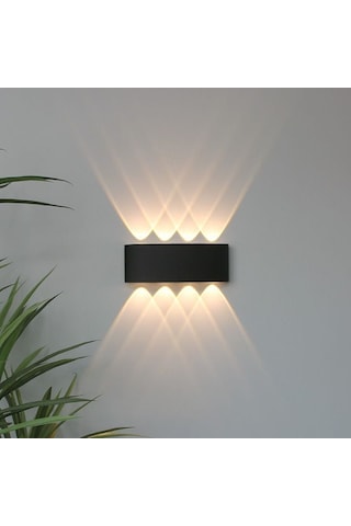15 Watt, Amber Işık Ledli, Çok Kaliteli İç Ve Dış Mekan Aydınlatma Armatürü, Led Bahçe Duvar Apliği Amber