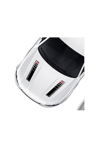 Tofaş Tipo Kaput Uyumlu Şerit Havalandırma Sticker Siyah