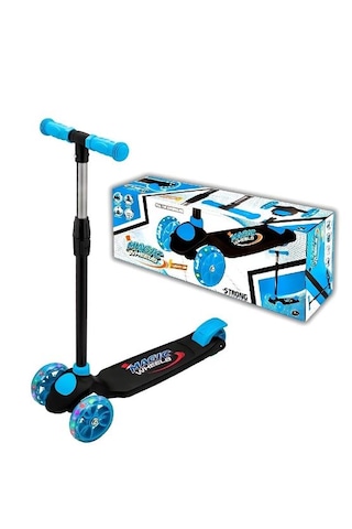 Beren Oyuncak Runner 3 Tekerlekli Işıklı Çocuk Scooter Mavi