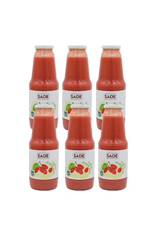 Sade Organik Kızılcık Suyu 1000 Gr.x6'lı
