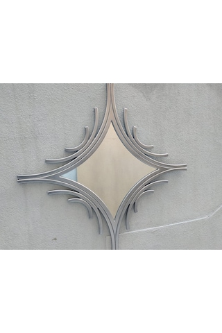 Ayna Cnc Model Mdf Kesim Modern Tarz Estetik Çizgi Parlak Gümüş