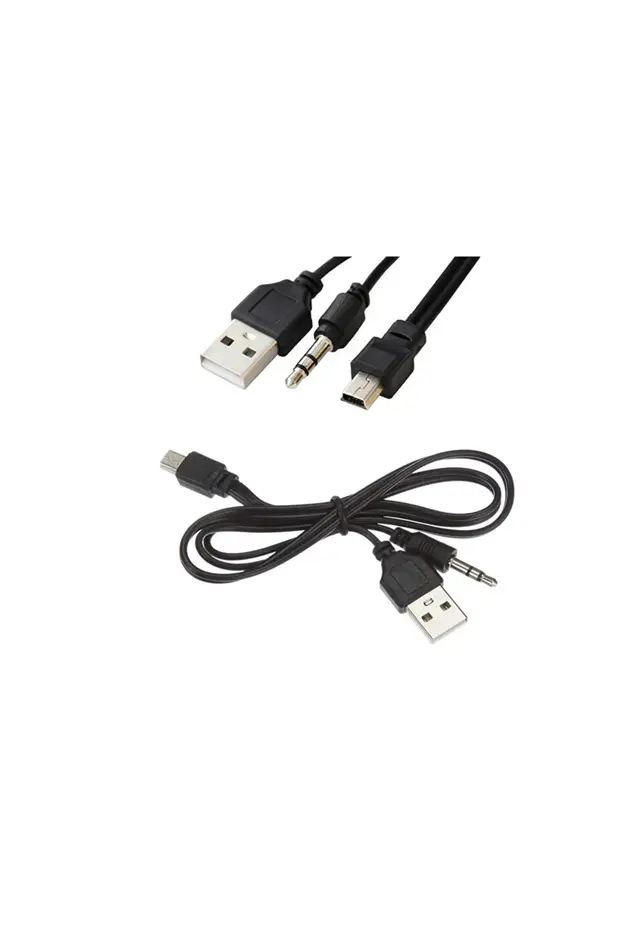Üniversal Müzik Kutusu Mp3 Mp4 Usb Şarj Ve 3.5mm Aux Kablo Usb To 5 Pin Mini Usb Ses Bombası Kablosu 1pcs