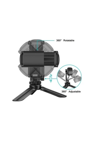Tongxida Mini Taşınabilir Tripod, Masaüstü, İphone/samsung Uyumlu, Çok Açılı Black -