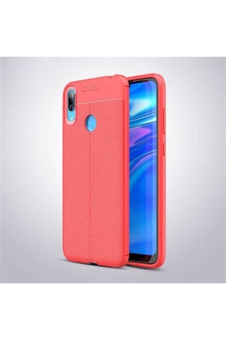 Huawei Y7 Prime 2019 Kılıf Zore Niss Deri Desenli Silikon Kılıf