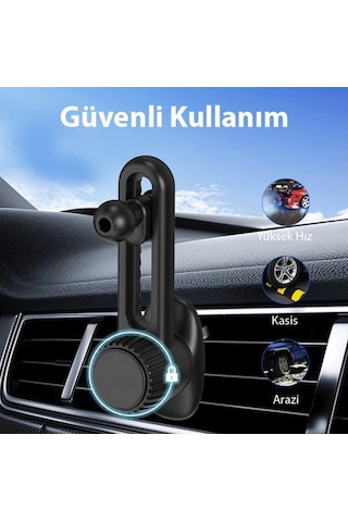 9022654424262 - Darbe Emici Titreşim Engelleme Özellikli Araç İçi Telefon Tutucu Havalandırma Petek Telefon Tutucu