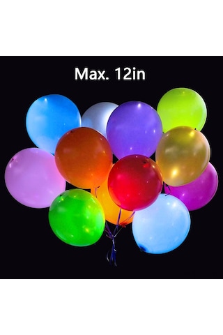 Hombey 5'li Paket Led Işıklı Balonlar - Sabit Beyaz/renkli Flaş, Gecelik Parti, Doğum Günü, Nikah Dekorasyonu