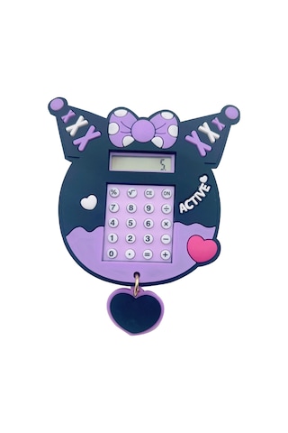 Hangfox Kara Kuromi Desenli Mini Hesap Makinesi Anahtar Zinciri - Arkada Labirent Bulmaca Ve Eğitici Oyun Özelliği