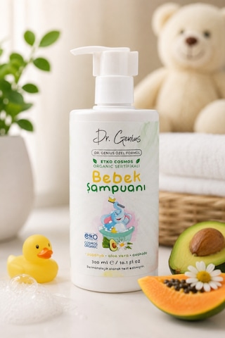 Dr. Genius Özel Formül Organik Sertifikalı Bebek Şampuanı - 300 Ml Diğer