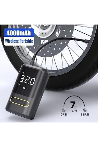 Jialan Mini 150psı Şişirme Lcd Ekran Akülü Pompa Usb Şarj