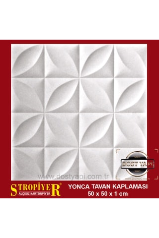Stropiyer Tavan Kaplama Yonca Modeli = 20 Adet = 5M2