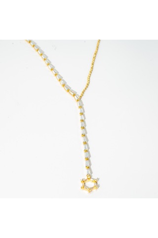 Biem Gold Renkli Zirkon Taşlı Uzun Y Kolye Gold/gümüş