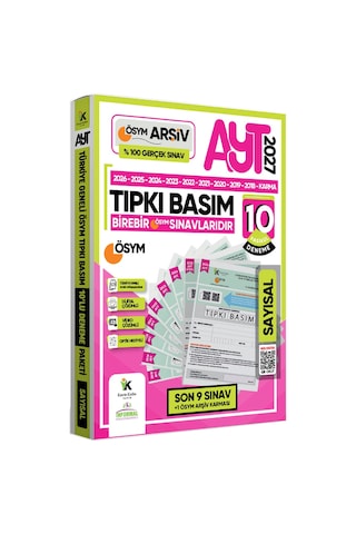 2027 AYT SAYISAL ÖSYM Çıkmış Soru Tıpkı Basım 10lu Deneme Paketi Türkiye Geneli Çözümlü SET