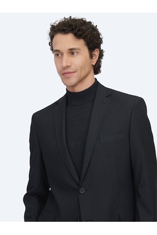 Kip Siyah Mikro Regular Fit Takım Elbise Siyah