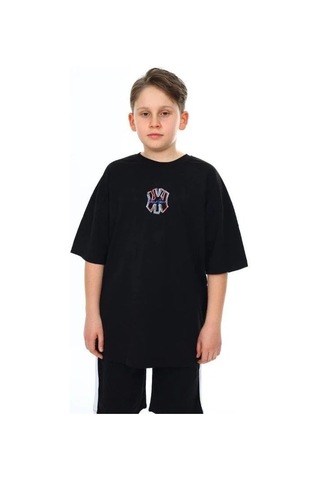 Erkek Çocuk Ny Baskılı Tshirt-14541 SIYAH