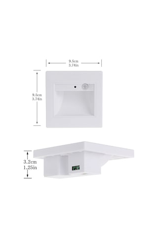 Sones Yk2306 Sıcak Beyaz Işık Hareket Sensörü Cob Led Duvar Lambası Merdiven Basamağı Köşesi, Ac 85-265v