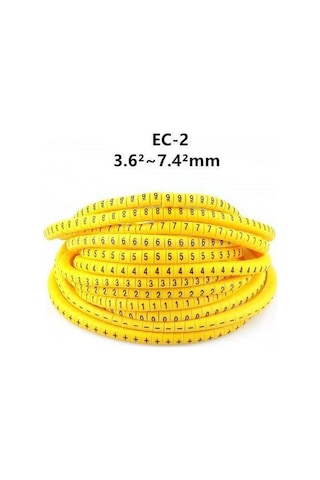 Ec-2 "0-9" Arası 10 Ayrı Numara Kablo Numaratörü - 250 Adet