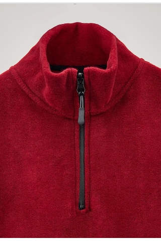 Tudors Erkek Dik Yaka Tüylenme Yapmayan Soğuk Geçirmez Standart Fit Rahat Kesim Polar Bordo Sweatshirt-30133-bordo Bordo
