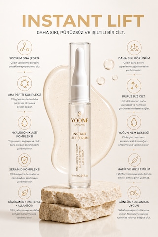 Yooné Skincare Instant Lıft Serum 10 Ml Lıftıng Etkili Kırışıklık Karşıtı Yüz Serumu